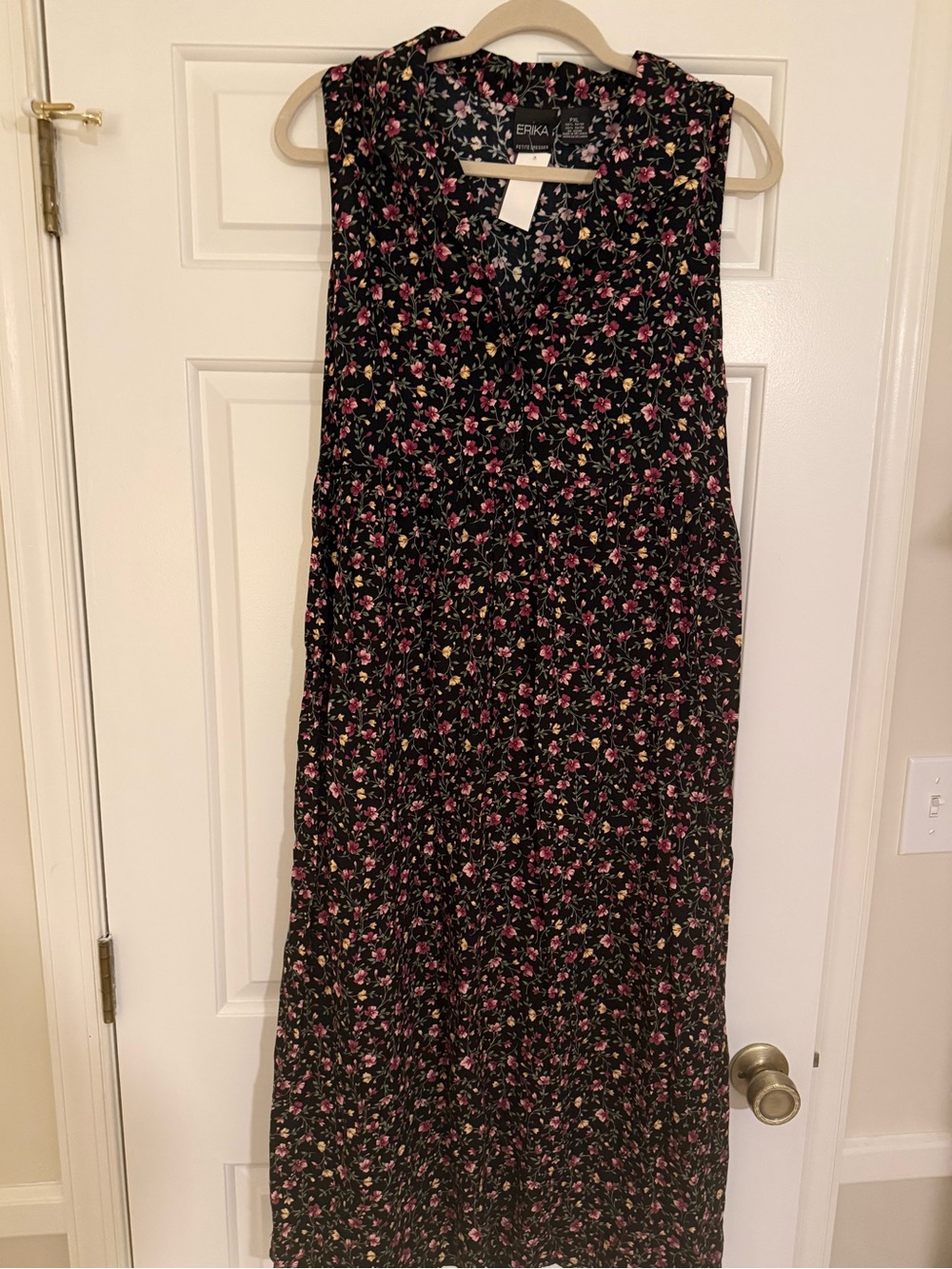 Vintage Erika petite XL maxi floral dress